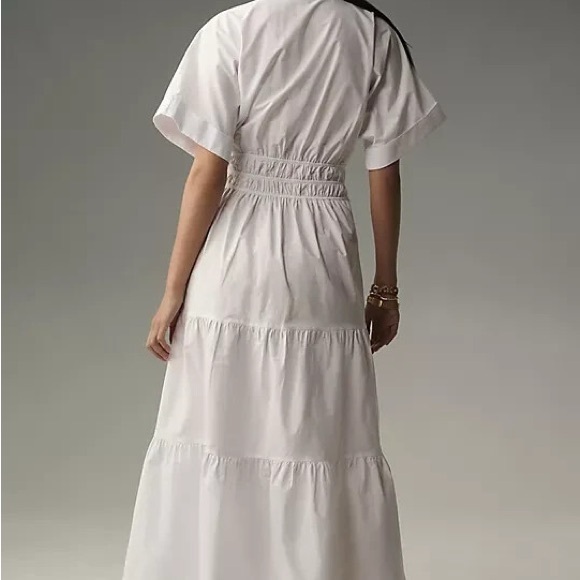 🎊💕💕🎉 Anthropologie White Maxi Shirt Dress - Picture 3 of 6